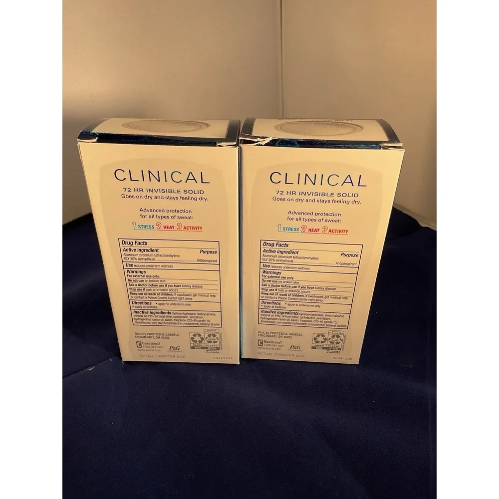 Secret Clinical Strength Women's Antiperspirant and Deodorant 1.6oz. Lot of 2